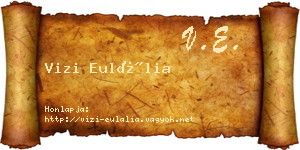 Vizi Eulália névjegykártya